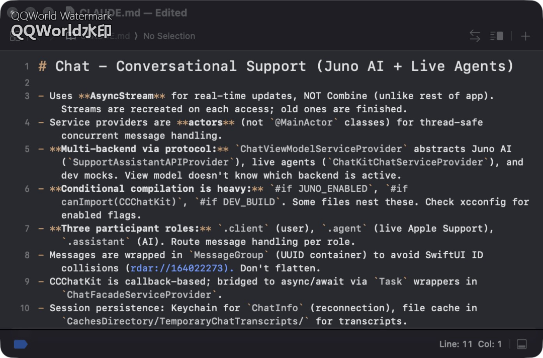 苹果官方 App 误打包了 Claude.md,原来也在用 Vibe Coding