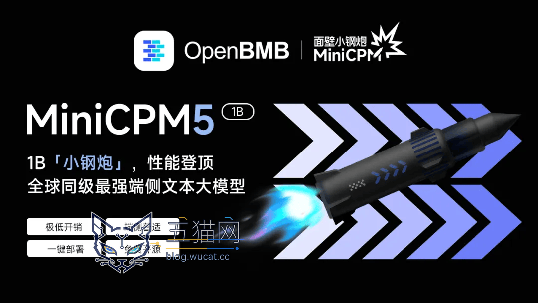 面壁智能开源 MiniCPM5-1B:在 AA-Index 上超越所有 2B 参数以下模型,能跑在手机、浏览器上