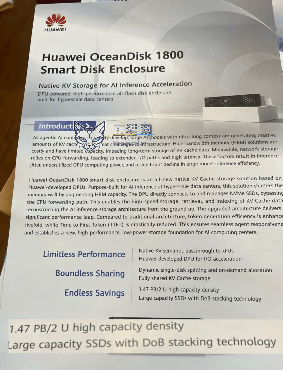 华为自研全新 DoB 封装技术:绕过 400 层 NAND 造出 122TB 企业级 SSD,未来还计划推出 245TB 版本