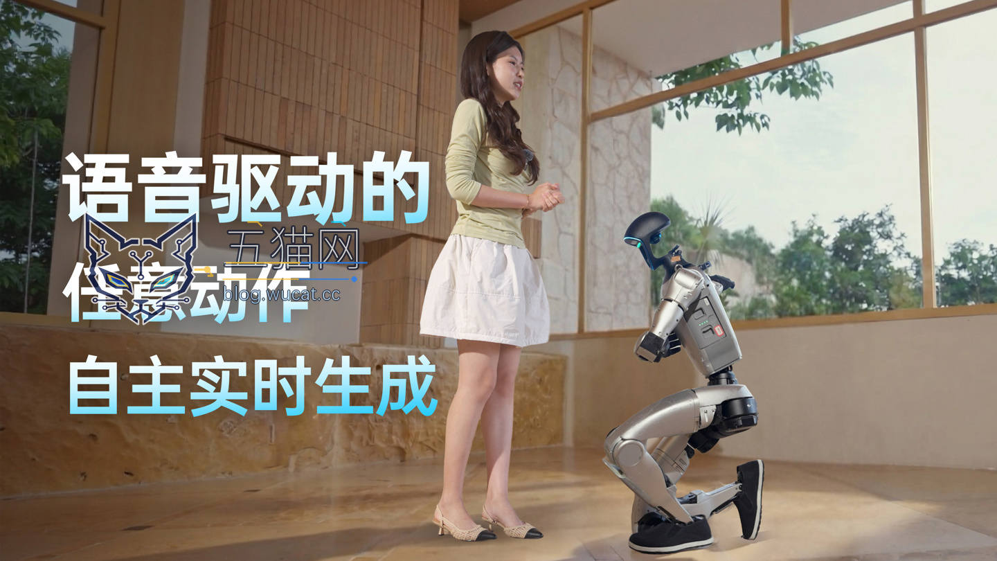 语音驱动人形机器人自主实时生成任意动作,宇树科技公布一镜到底视频